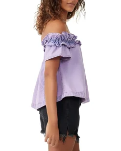 Free People Maxine Top Orchid Overdye Hot