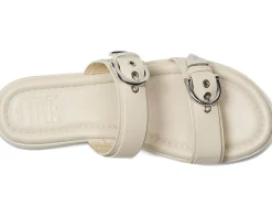 Frye Maya Buckle Sandals Ivory Discount