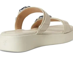 Frye Maya Buckle Sandals Ivory Discount