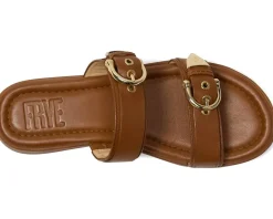 Frye Maya Buckle Sandals Dark Latte New
