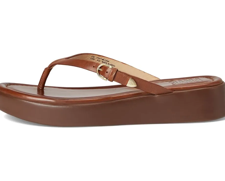 Frye Maya Buckle Thong Sandals Cinnamon