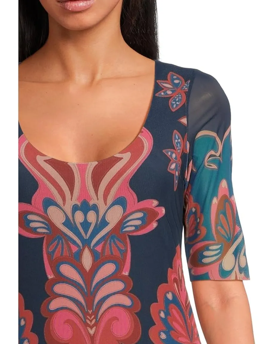 Johnny Was Maya Mesh Midi Dress Ryland Outlet