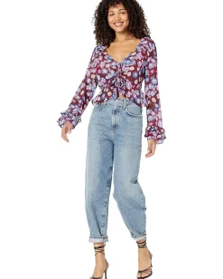 Free People Maybel Blouse Shiraz Combo Best
