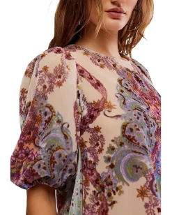 Women Free People Maye Printed Velvet Tunic