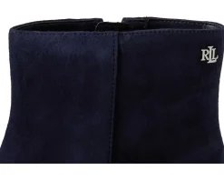 Lauren Ralph Lauren McKay Suede Bootie Heel Lauren Navy Outlet