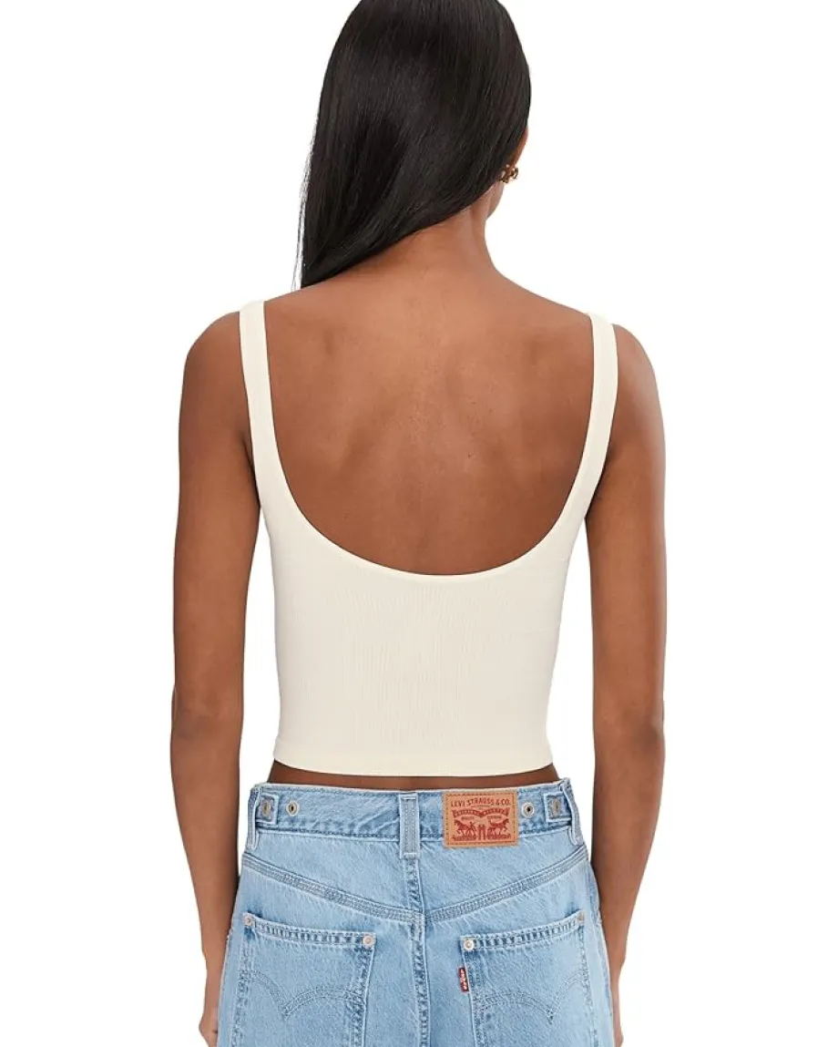Free People Meg Seamless Crop Ivory