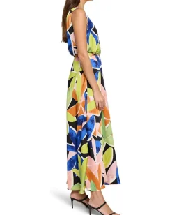 NIC+ZOE Mega Blooms Bianca Dress Green Multi Hot