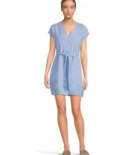 Splendid Melanie Mini Dress Steel Blue New