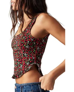 Free People Melanie Tank Strawberry Combo New