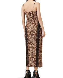 AllSaints Melia Dress Evia Golden Brown Online