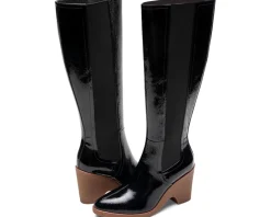 Aerosoles Memphis Black Patent Crinkled Faux Leather