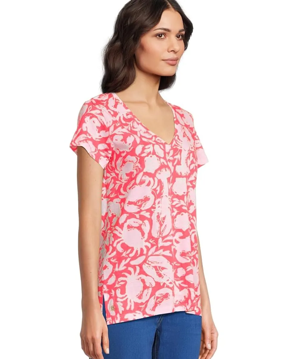 Lilly Pulitzer Meredith Tee Cane Coral Crab Collab Sale