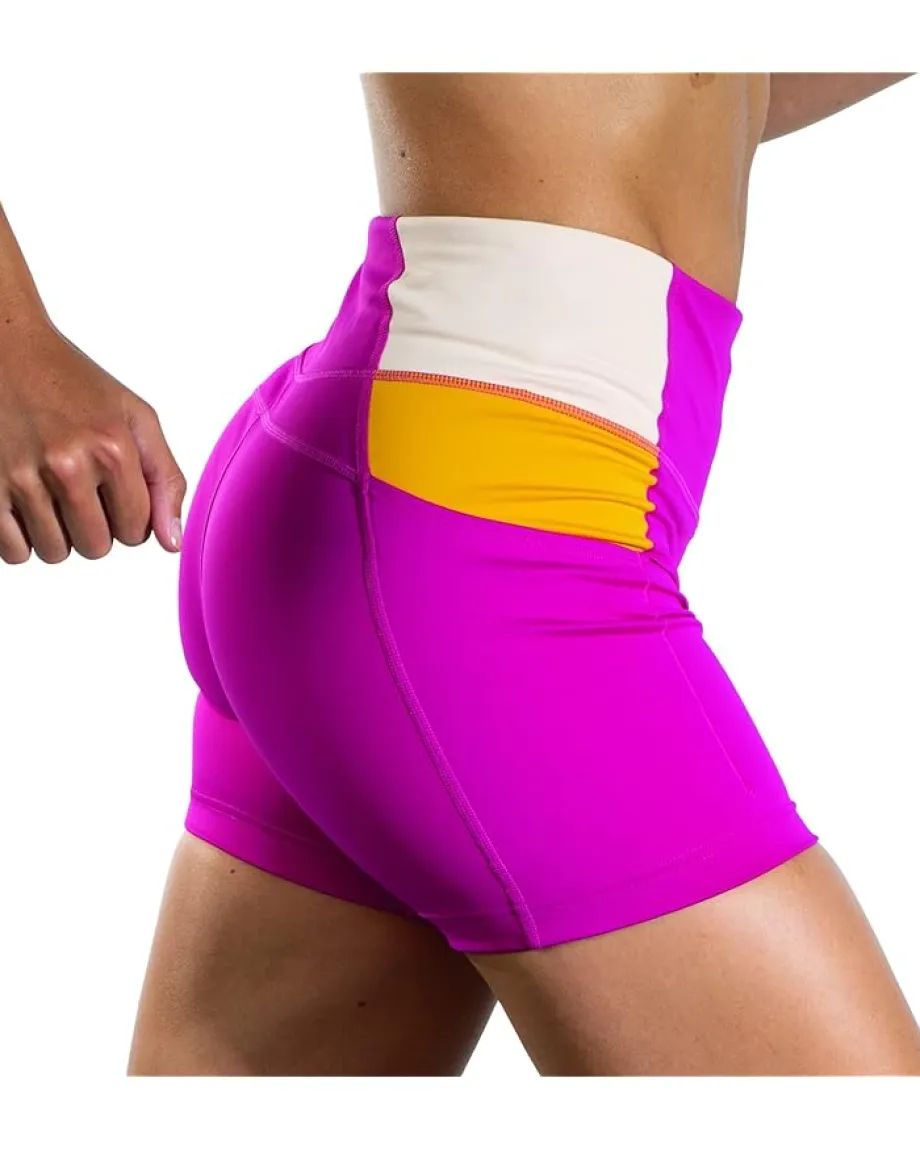 Brooks Method 5" Short Tights Mauve/Sand/Sundial Clearance
