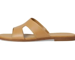 Vince Meyers Slide Sandals Light Sable Beige Leather Outlet
