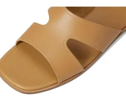 Vince Meyers Slide Sandals Light Sable Beige Leather Outlet