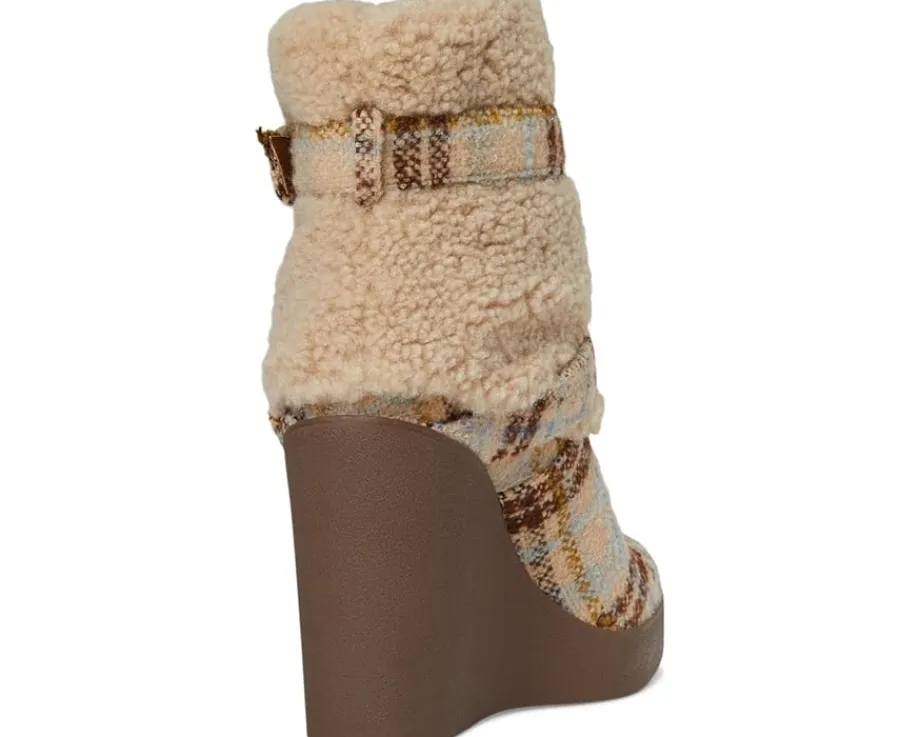 Women Jessica Simpson Meztyn Shearling Wedge Bootie