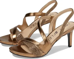 LifeStride Mia Glitz Strappy Heeled Dress Sandals Bronze Online