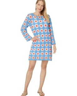 Lilly Pulitzer Miabella Sweaterdress Lunar Blue Floral Crochet New