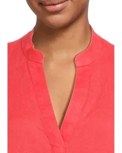 Women Lilly Pulitzer Mialeigh Elbow Sleeve Linen Top