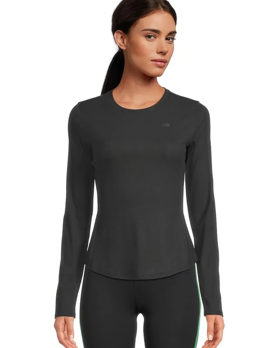 Women New Balance Micro-Rib Long Sleeve