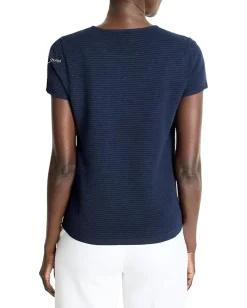 NIC+ZOE Midnight Garden Sweater Tee Indigo Multi Sale