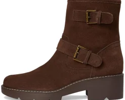 Lucky Brand Migyn Double Buckle Moto Boots Cappuccino Hot