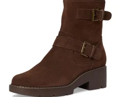 Lucky Brand Migyn Double Buckle Moto Boots Cappuccino Hot