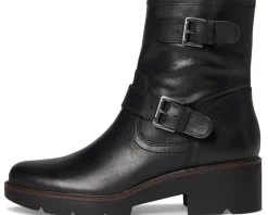 Women Lucky Brand Migyn Double Buckle Moto Boots