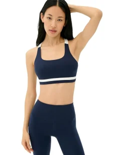 Splits59 Miles Rigor Medium Support Bra Indigo/White Clearance