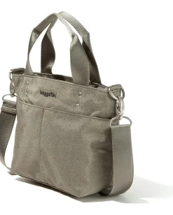 Baggallini Mini Carryall Tote Sterling Shimmer Outlet