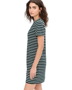 Women Madewell Mini Tee Dress in Stripe