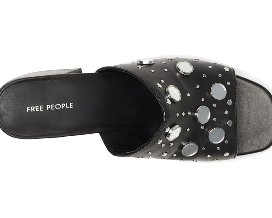 Free People Mirage Mules Black Leather New