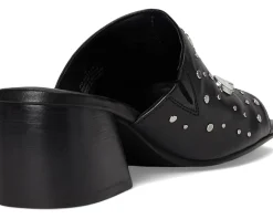 Free People Mirage Mules Black Leather New