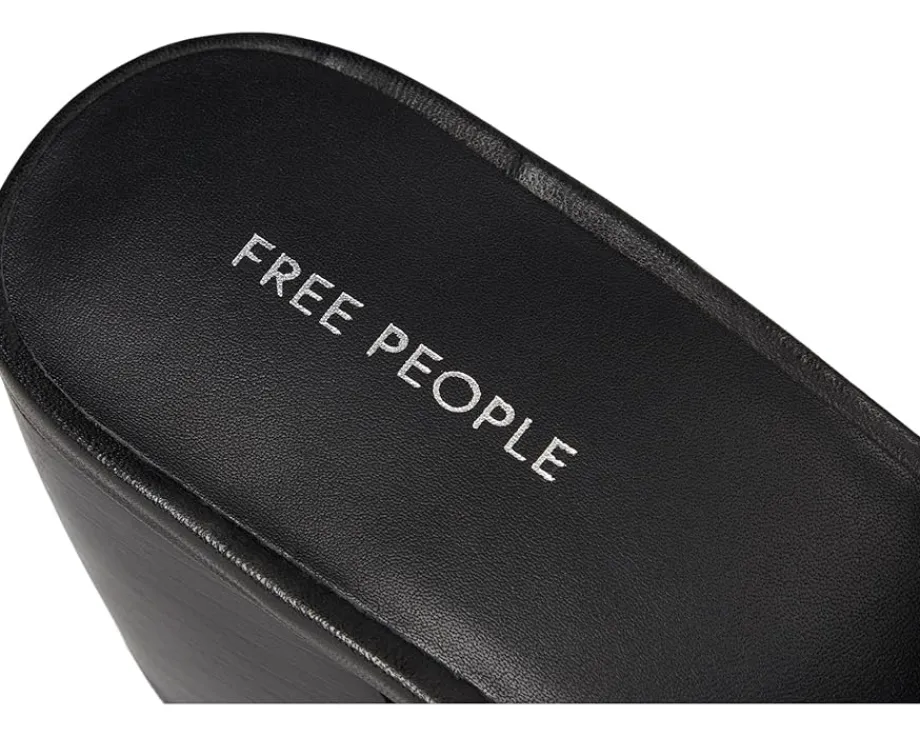 Free People Mirage Mules Black Leather New