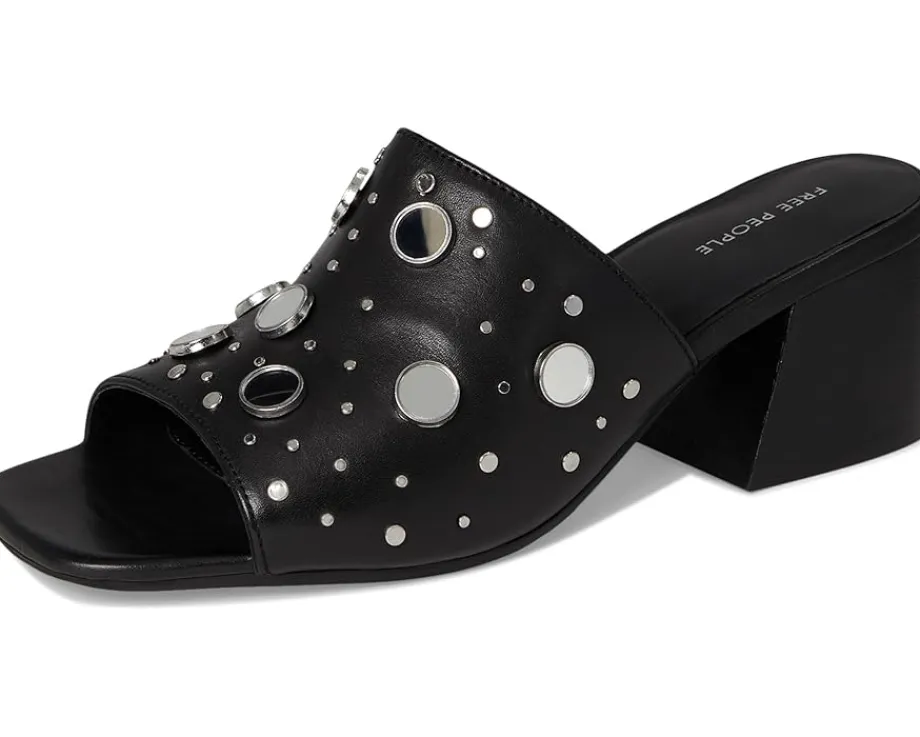 Free People Mirage Mules Black Leather New