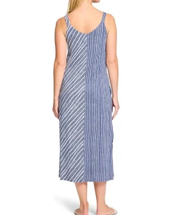 Women NIC+ZOE Mixed Strip V-neck Tank Dress