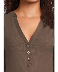 Madewell Mixy V Neck Puff Tee Roasted Chicory Discount