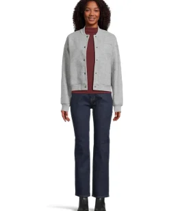 Women Madewell Mock Neck Cotton Rib Top