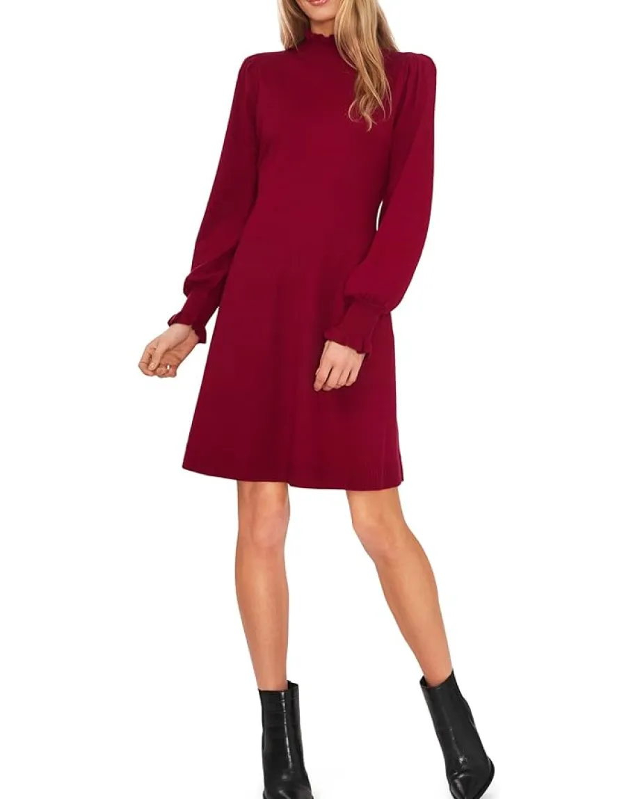 Women CeCe Mock Neck Sweaterdress