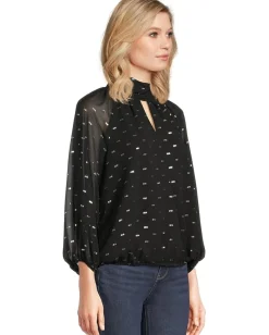 Women Vince Camuto Mock Neck Wrapped Long Sleeve