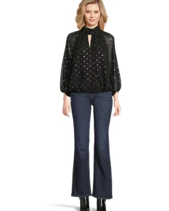 Women Vince Camuto Mock Neck Wrapped Long Sleeve