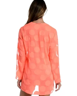 La Blanca Mod For Dot Tunic Hot Coral Outlet