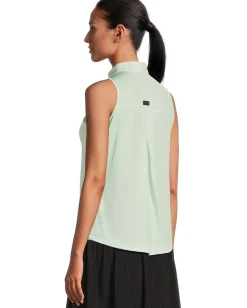 Jamie Sadock Monarch Print Sleeveless Top Creme De Mint Best