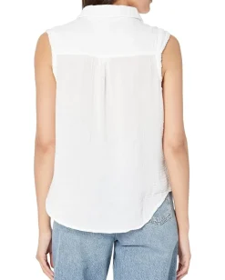 Michael Stars Monique Button-Down Tank White New