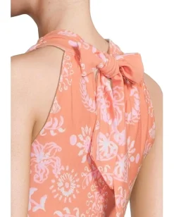 Lilly Pulitzer Montecito Halter Maxi Dress Papaya Breezy Palm Engineered Maxi Dress Hot