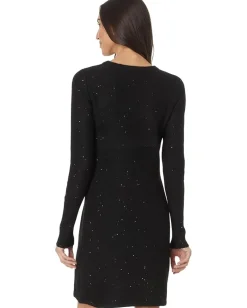 Lilly Pulitzer Morgen Sequin Sweater Dress Black Metallic Online