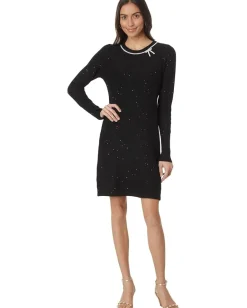 Lilly Pulitzer Morgen Sequin Sweater Dress Black Metallic Online