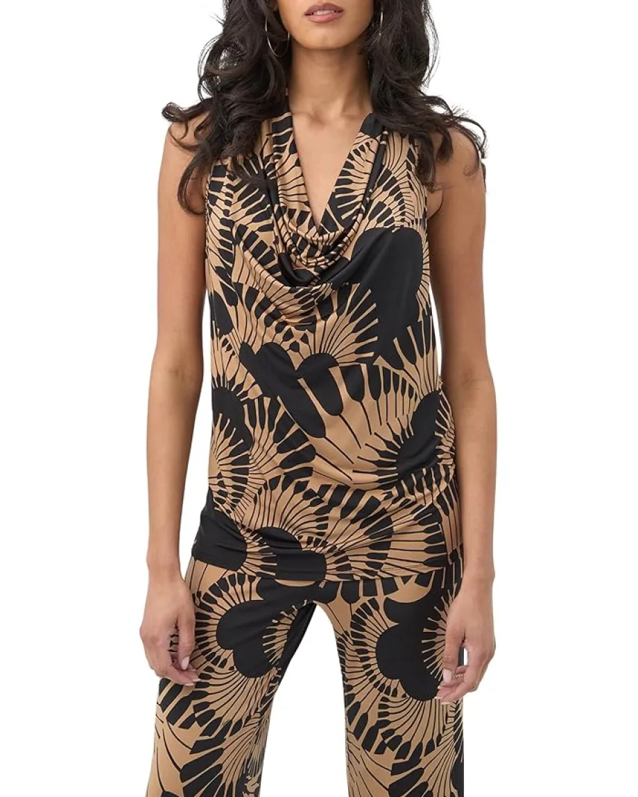 Trina Turk Mosiac Top Black/Camel Hot