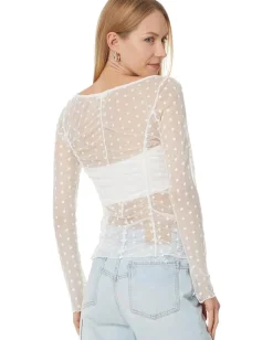 Free People Most Likely Layering Top Ivory Sale