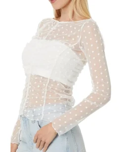 Free People Most Likely Layering Top Ivory Sale